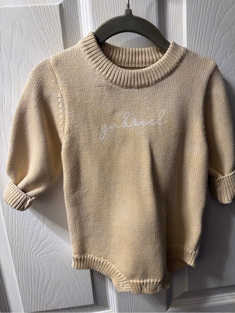 Caden Lane Cream Knit Baby Sweater